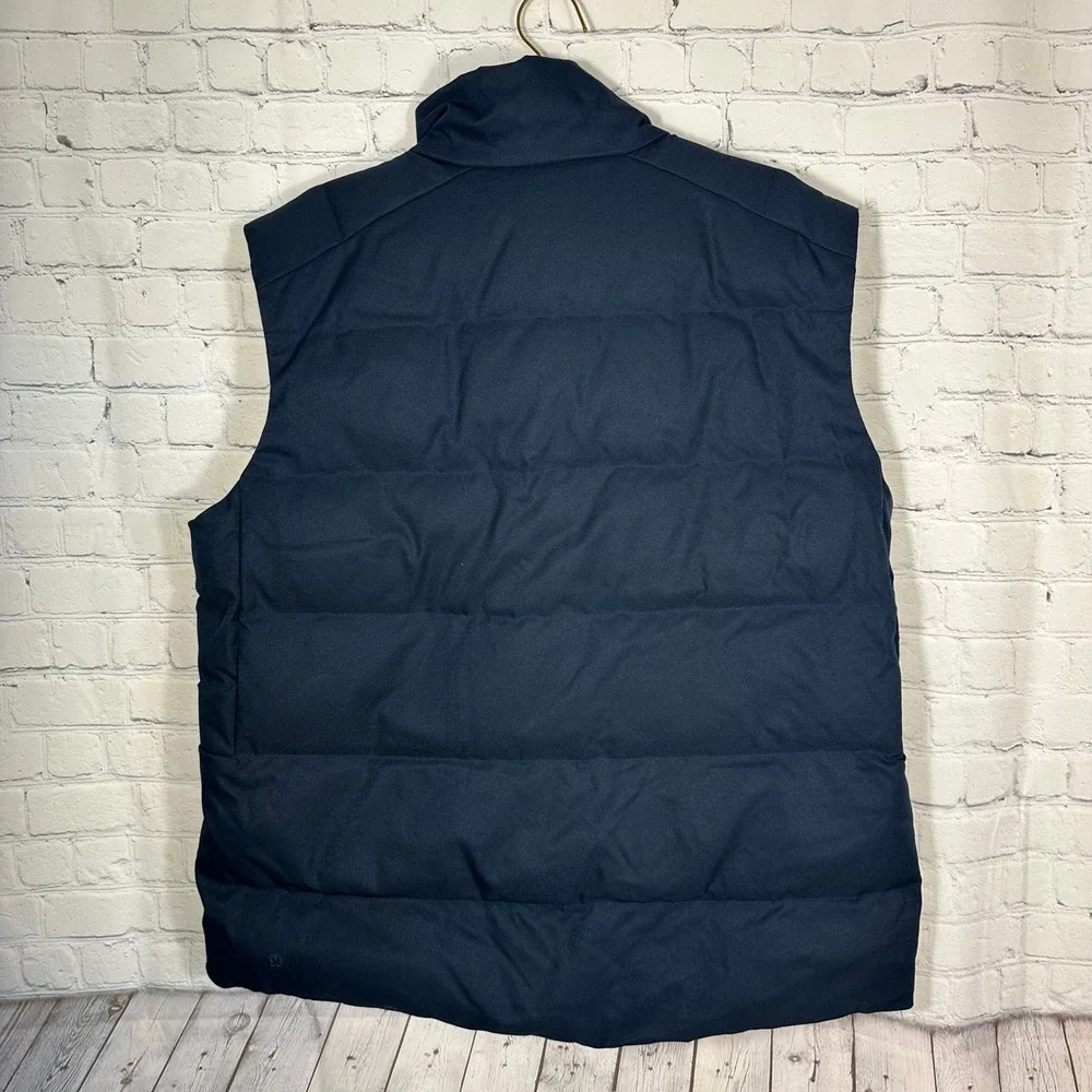 Lululemon Wunder Puff Down Vest Mens XL Navy Blue Puffer Full Zip‎ Goose Down